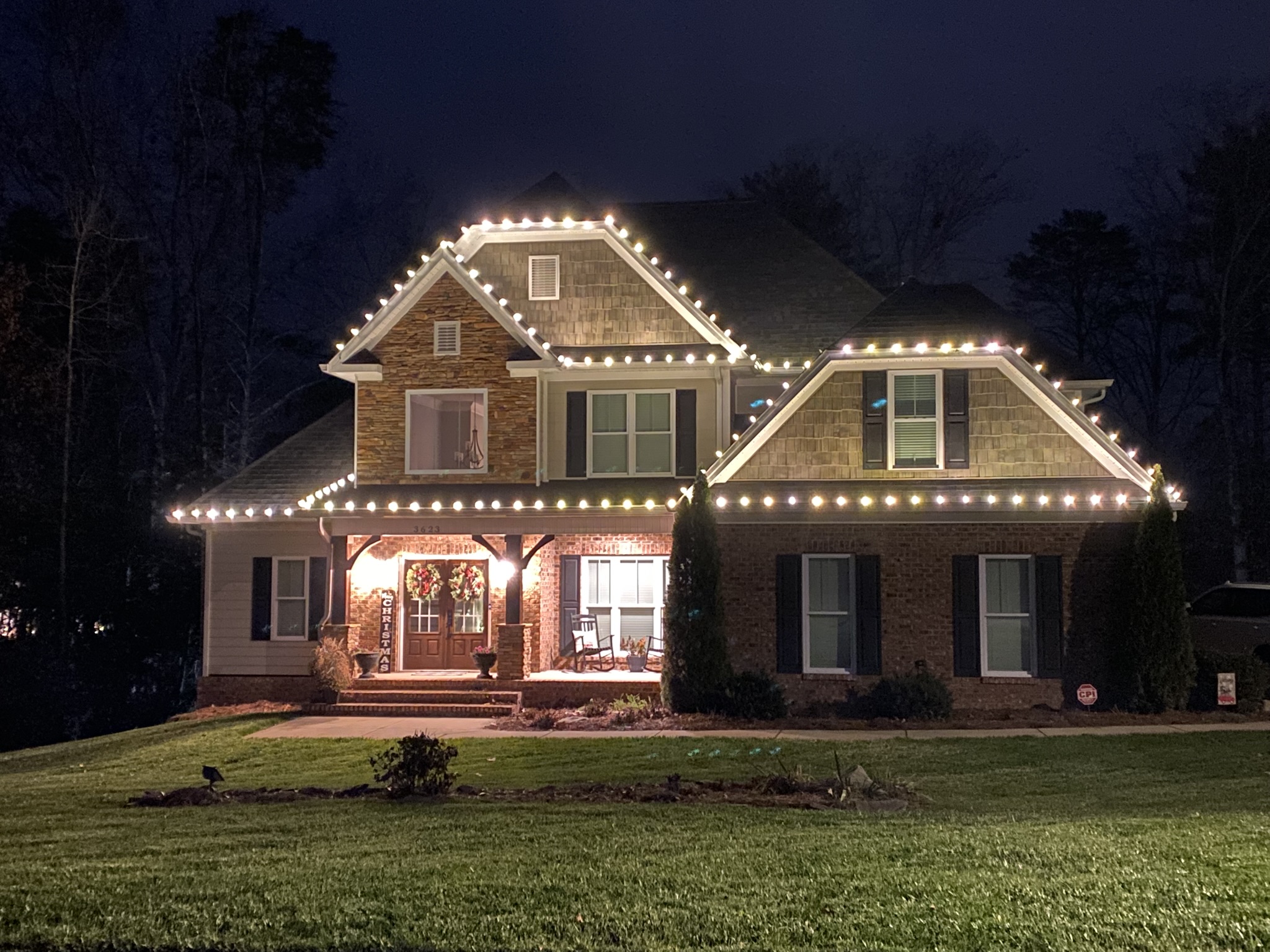 Christmas lights Catawba County NC — residential display